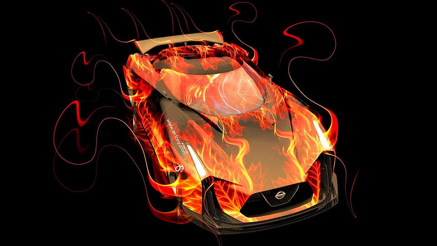 Showcase de talentos de design traz elementos sensuais Fogo, carros de incêndio papel de parede HD
