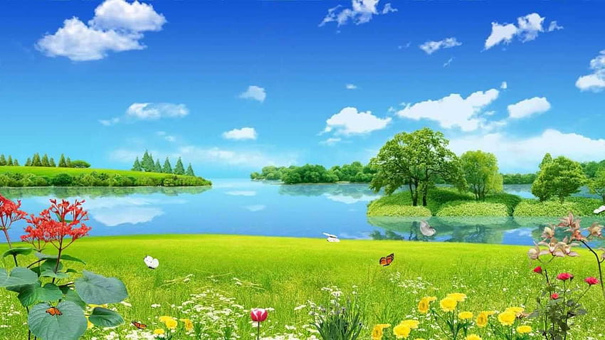 Green Fields Animated HD wallpaper