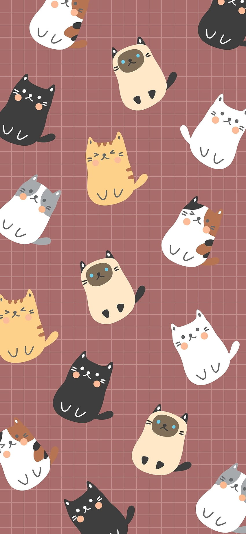 astri on Kitty Kitty ._. Cat phone , Kitty , Kitten, Cartoon Cat Pattern HD phone wallpaper