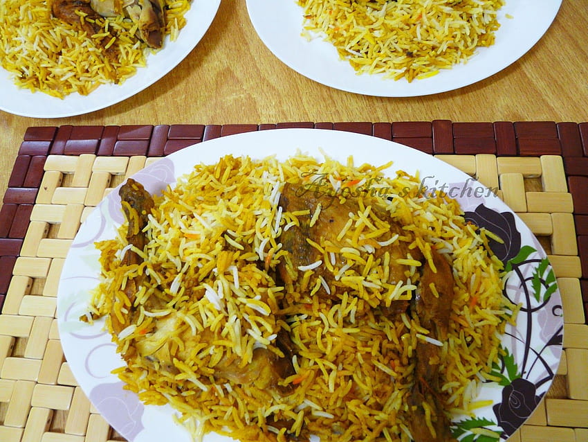 Receta Hyderabadi Chicken Biryani: Cómo hacer Hyderabadi Chicken Biryani. Pollo Dum Biryani Receta fondo de pantalla