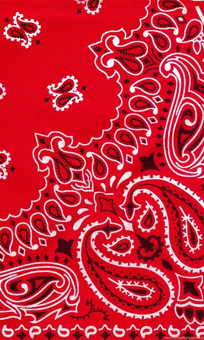 Red Bandana Print Background, Bandana iPhone HD phone wallpaper