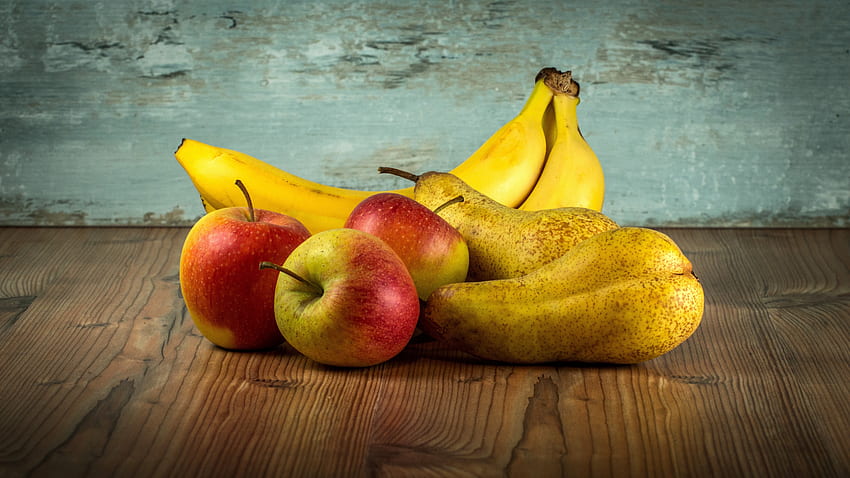 Плодове, храна, банани, ябълки, круши HD тапет