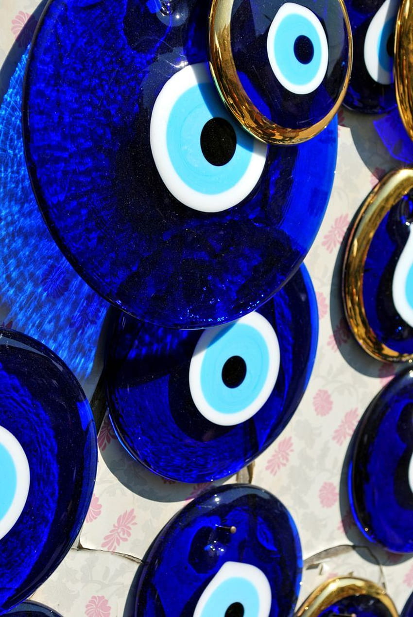 El mejor amuleto para el mal de ojo. Ojos, ojo turco, Blue Evil fondo de pantalla del teléfono