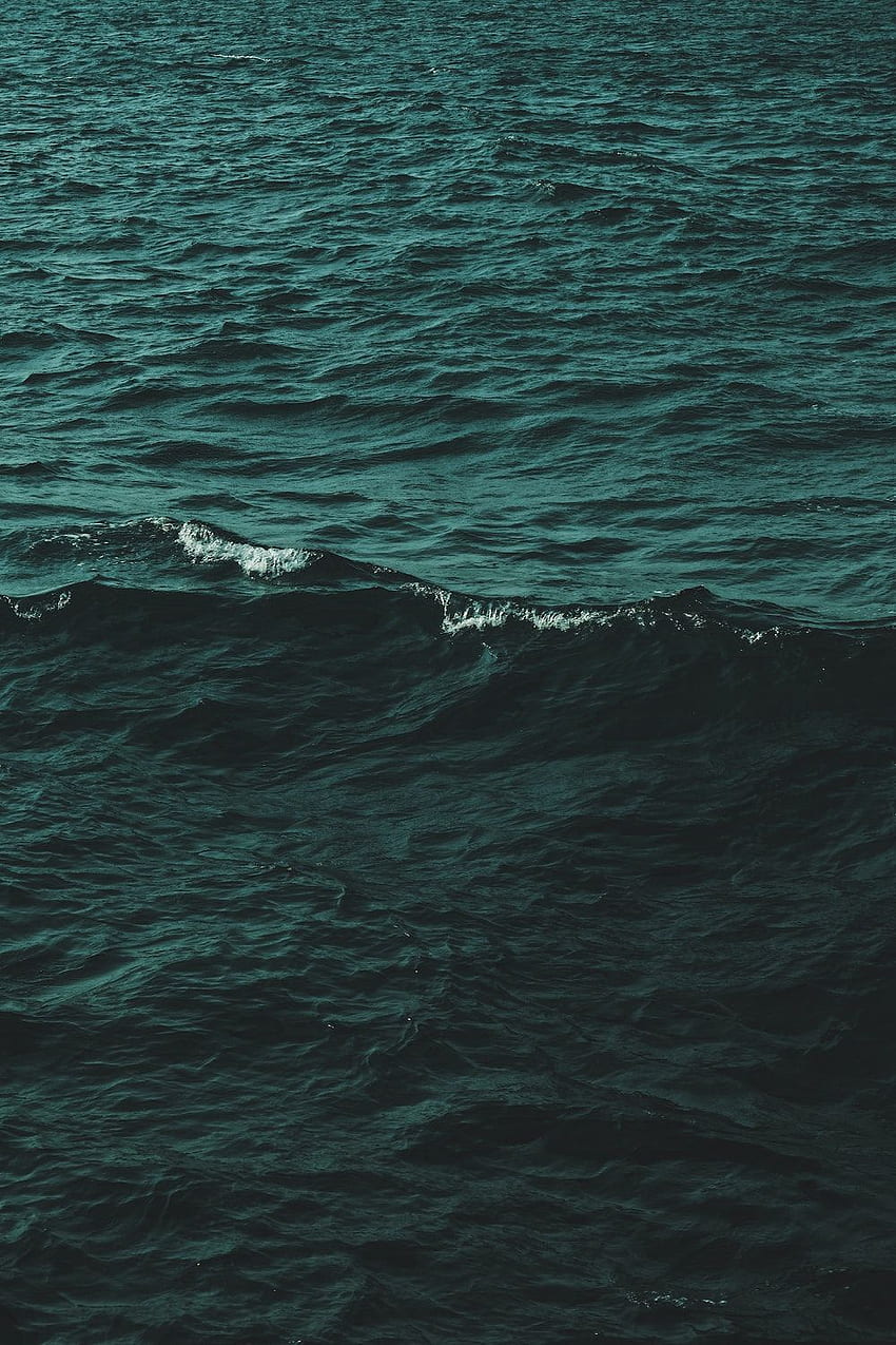 las olas del mar. Verde oscuro, océano, estética verde oscuro, ola oceánica verde fondo de pantalla del teléfono