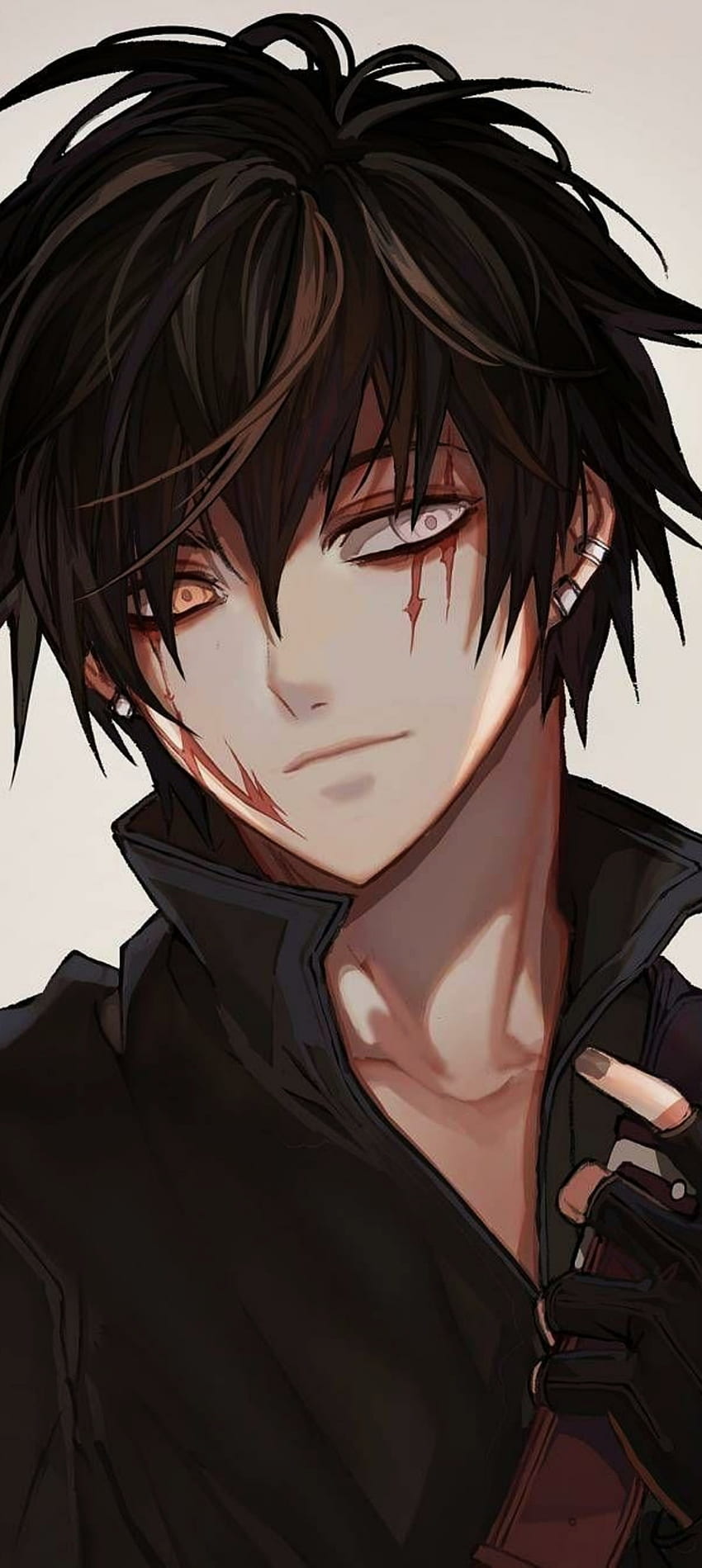 Badass Guy (Anime), Cynosure, gutaussehend, Anime, Narbe, furchtlos, cool, Vampir-Attitüde, kalt, männlich HD-Handy-Hintergrundbild