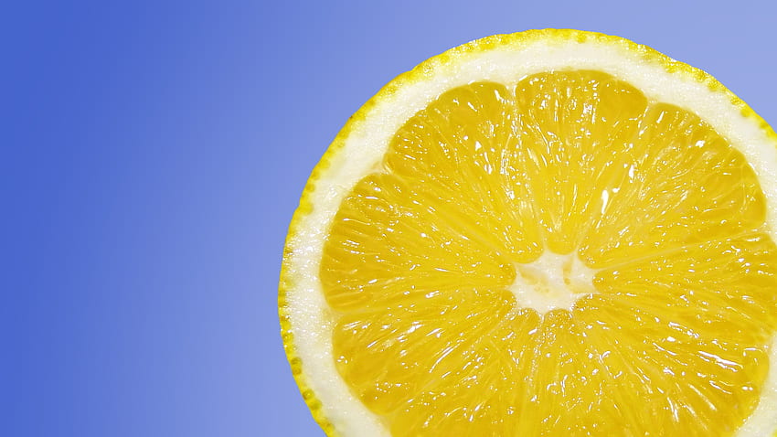 Minimalism, Lemon, Citrus, Ripe, Slice, Section HD wallpaper