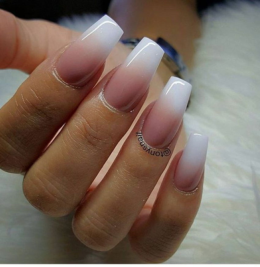 Mobiles Q - Ombre French Tip Acrylic Nails -, Pretty Nails HD ...
