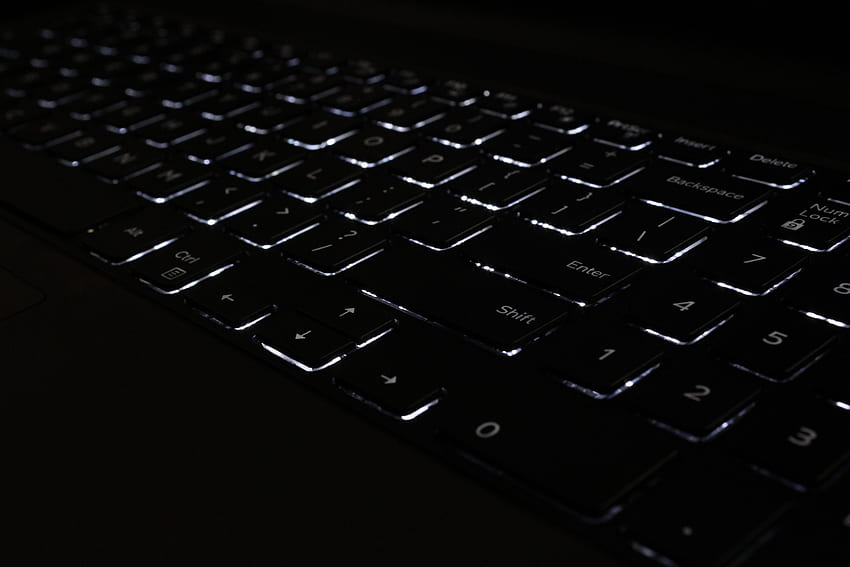 Keyboard, black, backlight HD wallpaper