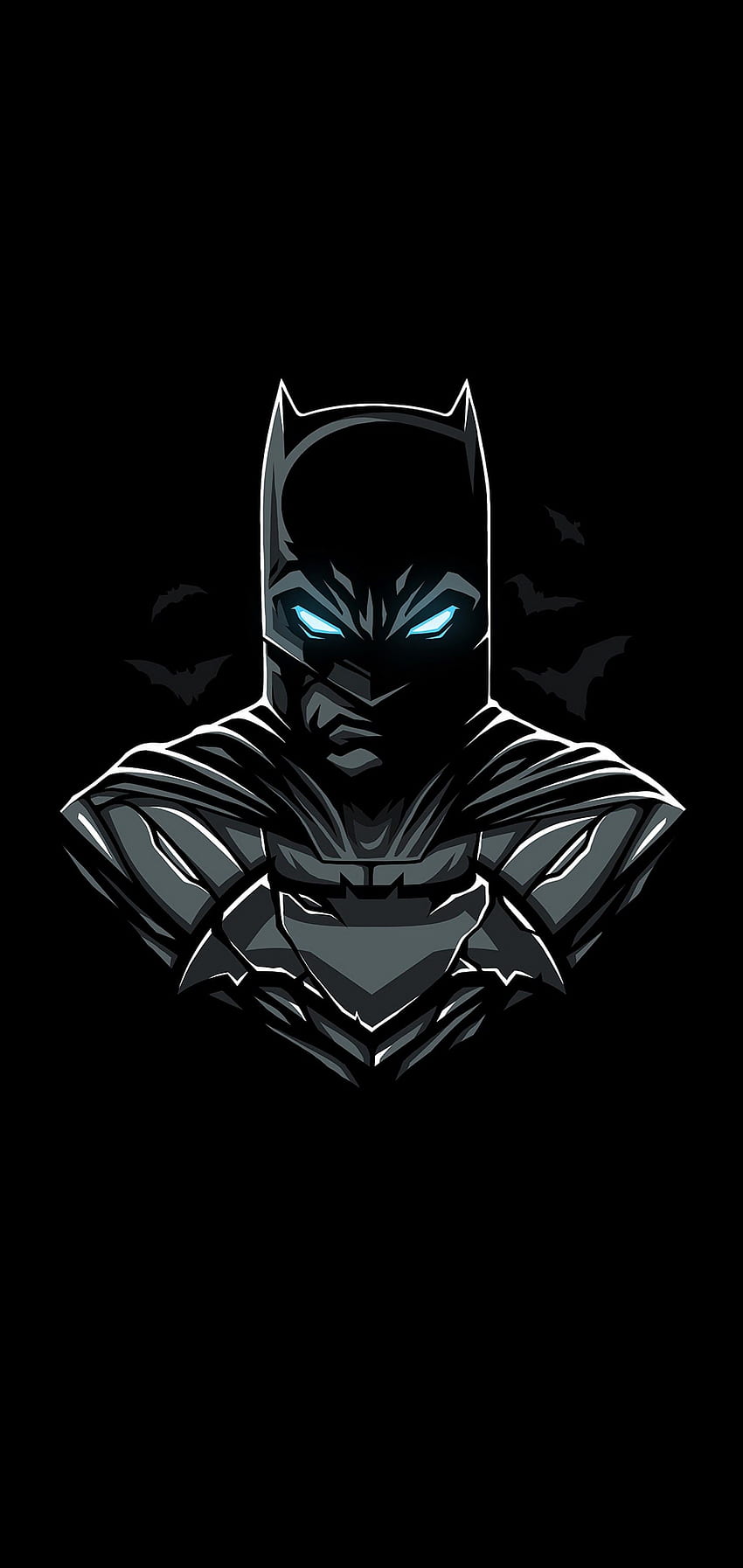 Batman minimalistisch, Batman-Porträt HD-Handy-Hintergrundbild