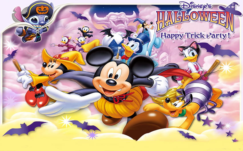Disney Halloween Background - Mickey Mouse And Friends - - HD wallpaper