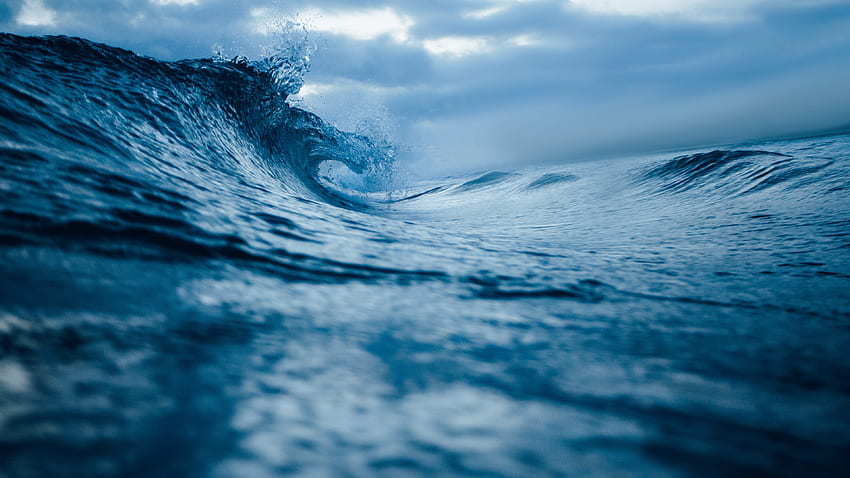 Сини океански вълни в .0059, Ultra Ocean HD тапет