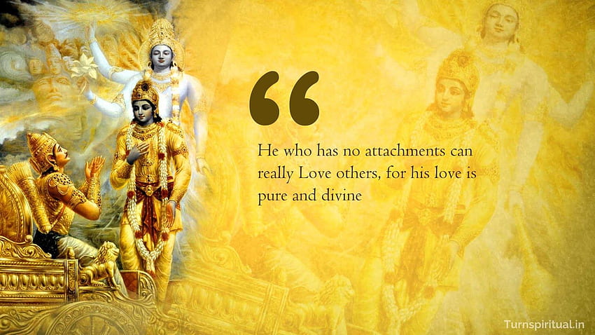 Citazioni di Lord Krishna dalla Bhagavadgita Sfondo HD