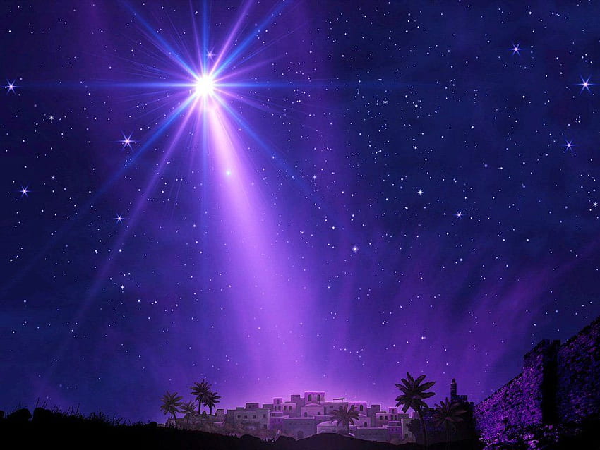 Коледен звезден фон, Витлеемска звезда HD тапет