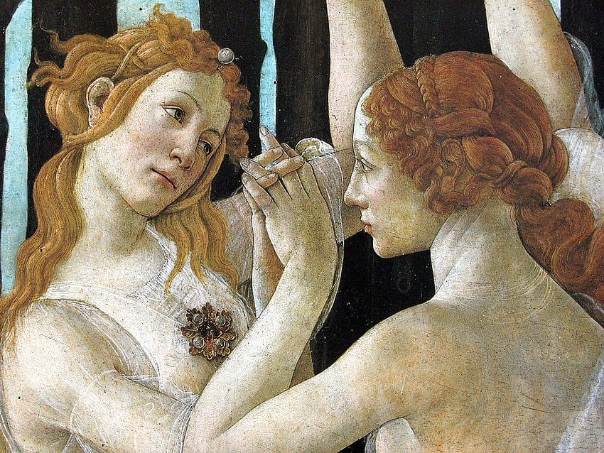 Sandro Botticelli, Primavera, C.1477 82, Szczegół. Dla informacji A Tapeta HD