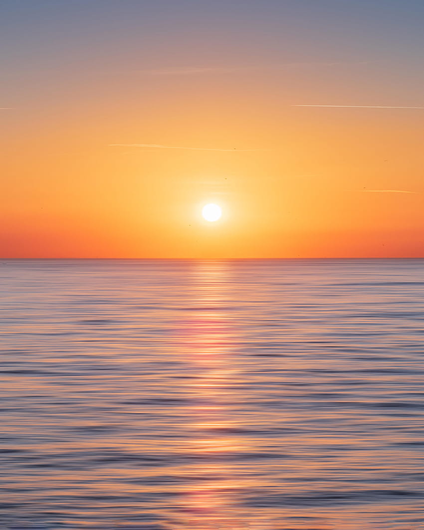 Natur, Sonnenuntergang, Himmel, Meer, Sonne, Horizont HD-Handy-Hintergrundbild