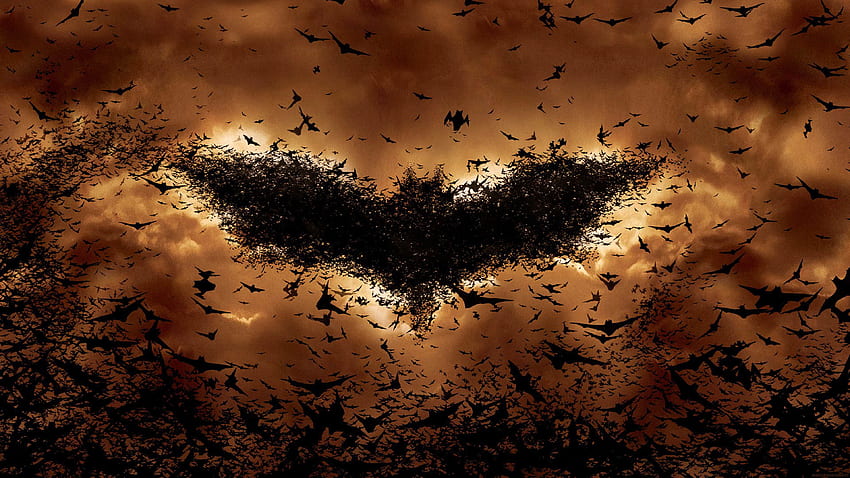 Batman beginnt, Fledermäuse, Symbol, Film, Logo HD-Hintergrundbild