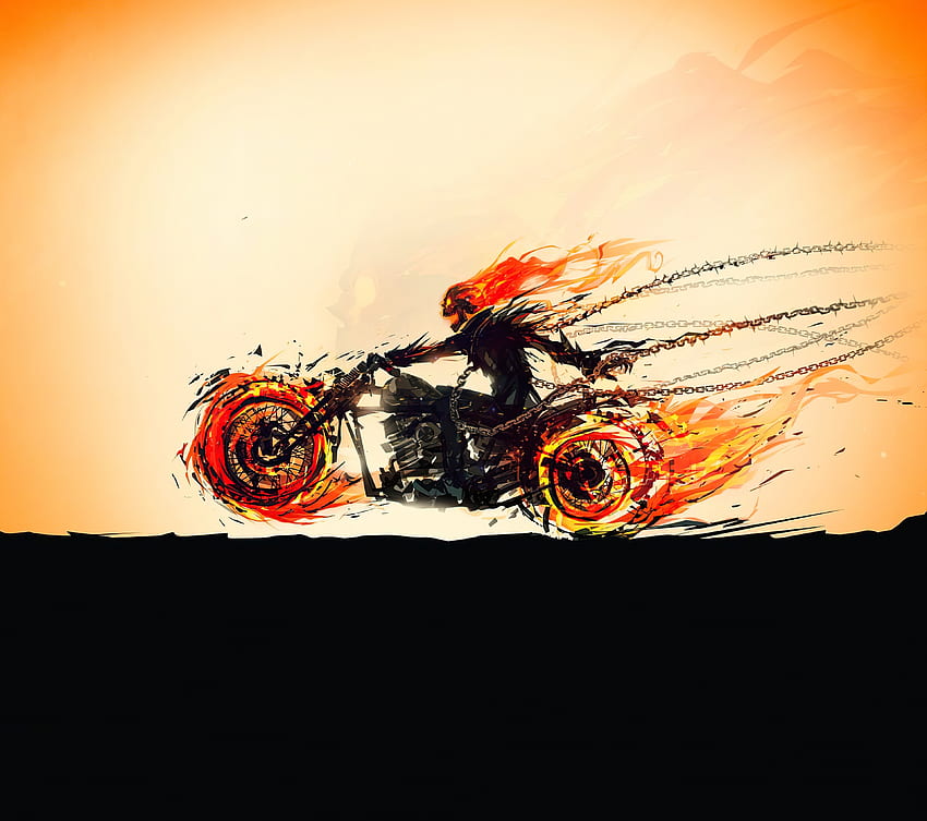 Karya seni Marvel, pahlawan super, Ghost Rider Wallpaper HD
