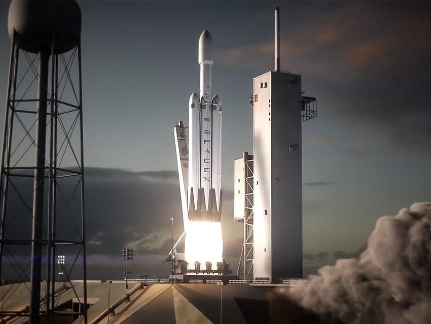 Falcon Heavy Launch: Elon Musk „in Frieden“ mit SpaceX-Raketenvorbereitungsarbeiten HD-Hintergrundbild