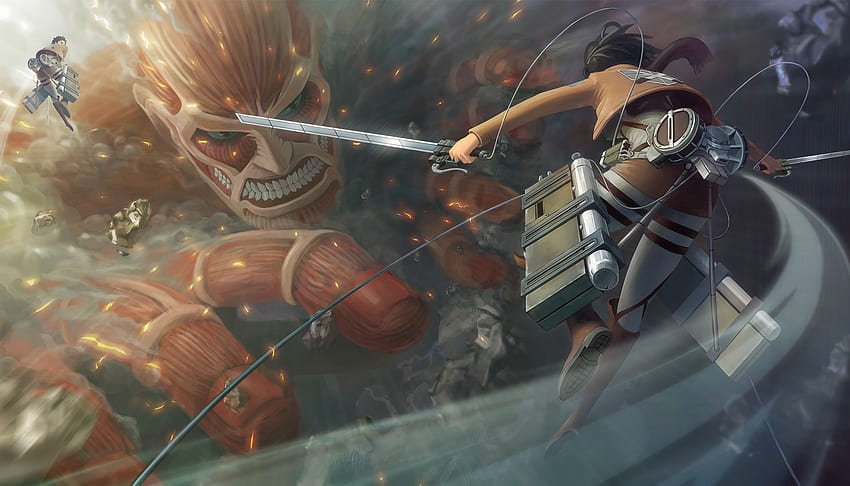 I found a cool Attack on Titan and thought I'd share it, Colossal Titan HD wallpaper