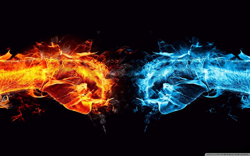 Blue And Red Fire Ultra Background untuk U TV : Layar Lebar & UltraWide & Laptop : Tablet : Smartphone, Red and Blue Gaming Wallpaper HD