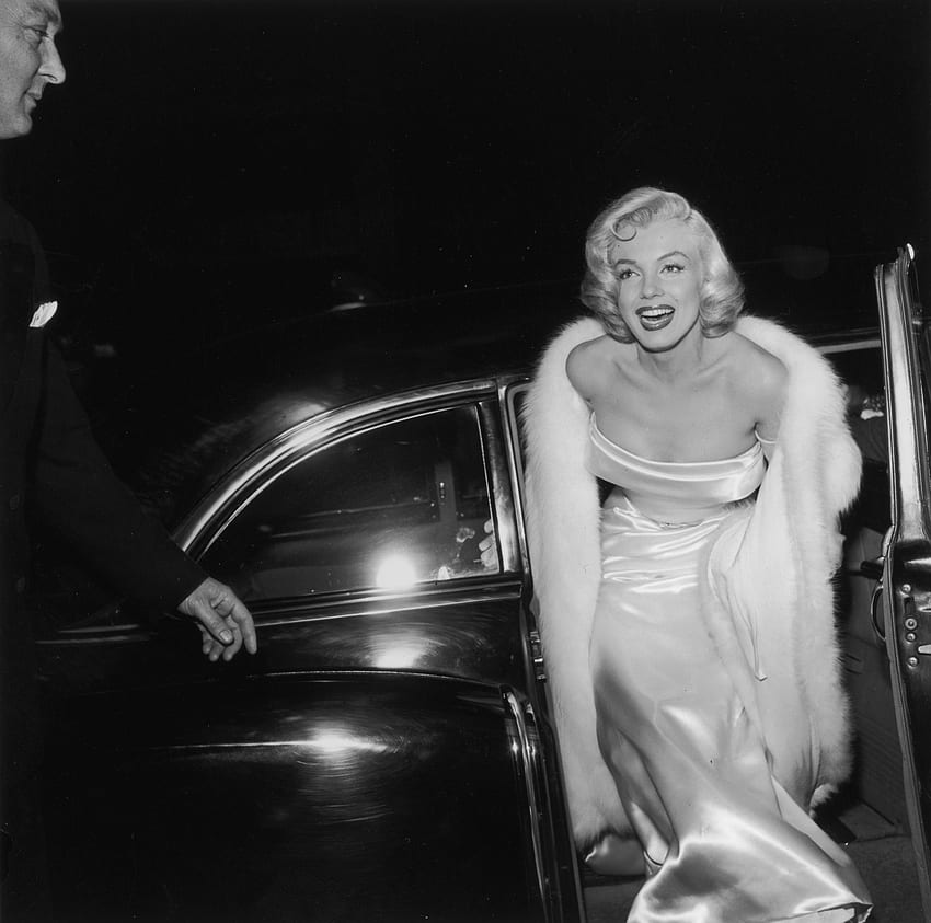 Magische Frau, Marilyn Monroe, Kleid, Frau, schwarz und weiß HD-Hintergrundbild