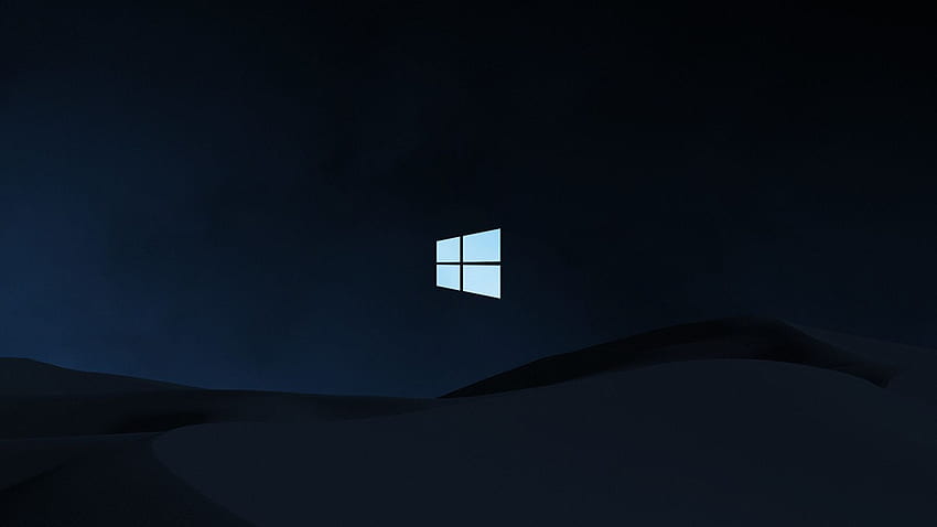 Windows 10 クリーン ダーク解像度、1600×900 高画質の壁紙
