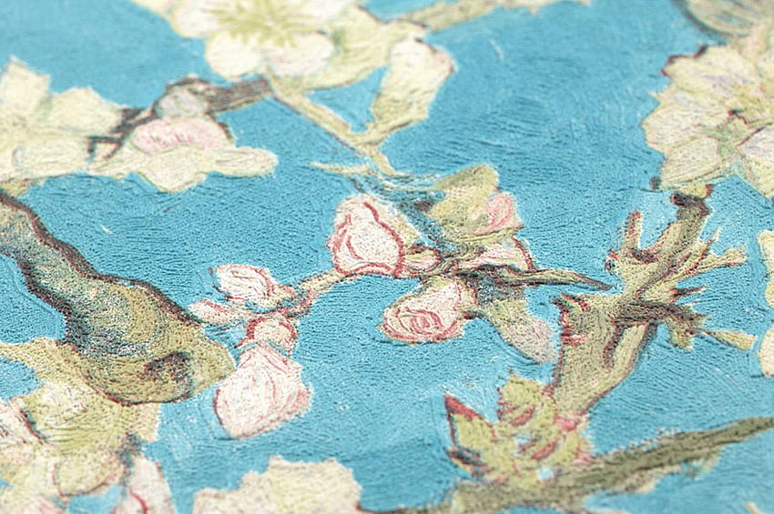 VanGogh Blossom Turquoise, Pale green, Brown red, Green, Almond Tree Van Gogh HD wallpaper