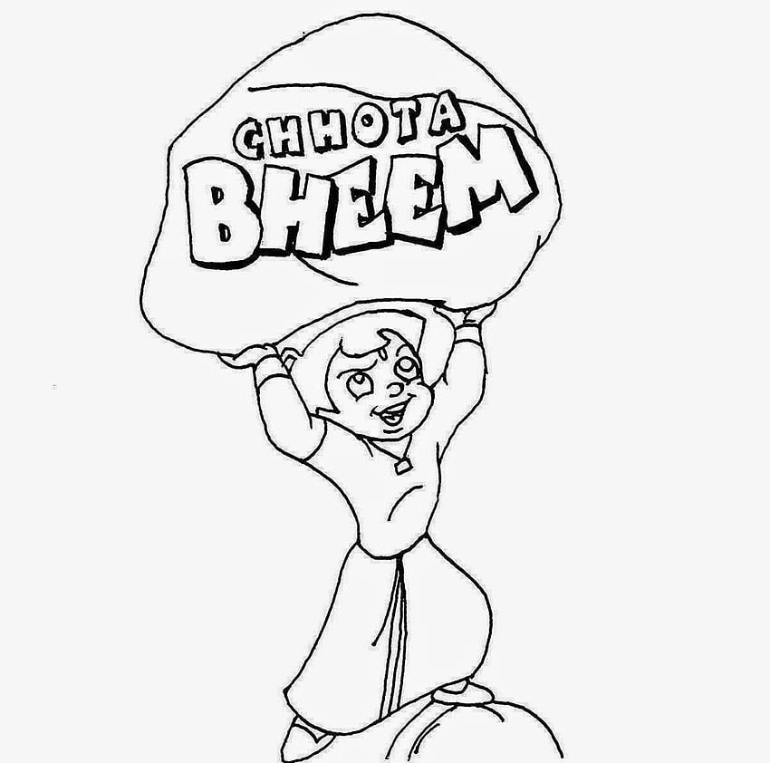 Home-Spun-Around: Saturday Art School: On Request- How to Draw Chutki (of  Chhota Bheem fame)