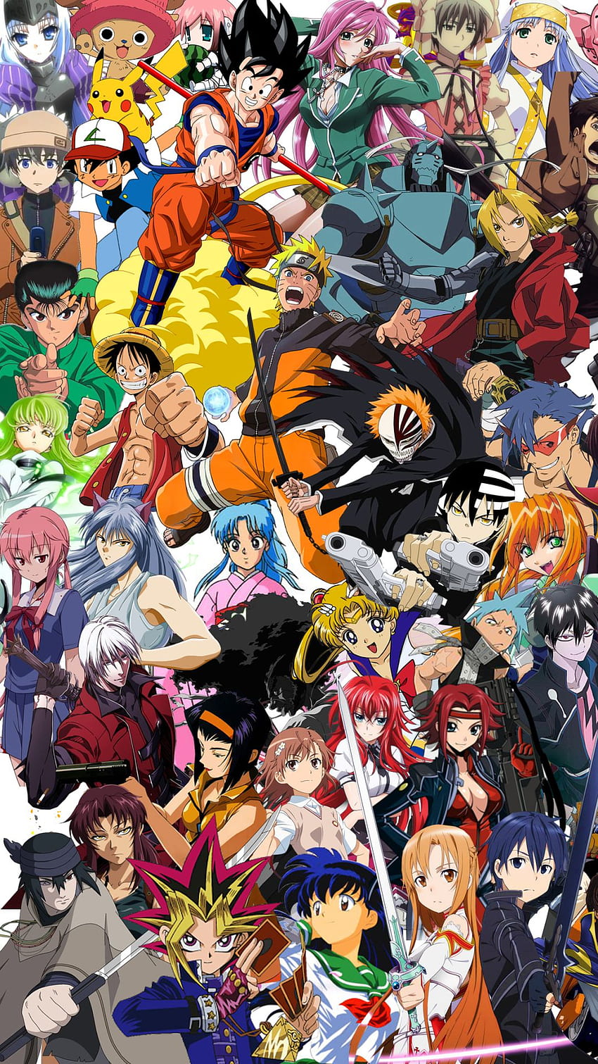 Anime Crossover 2020, Anime Mashup HD-Handy-Hintergrundbild