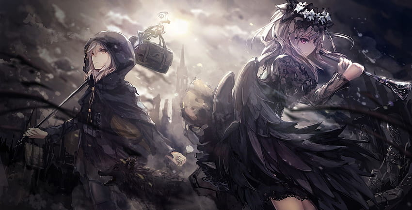 Dark, Anime Girls, Cute Dark Anime Couple HD wallpaper