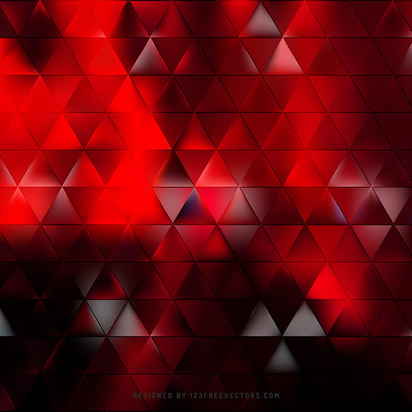 Red Black Triangle Background, Abstract Red Triangle HD phone wallpaper