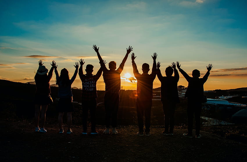 People Silhouette during Sunset · Stock HD wallpaper | Pxfuel