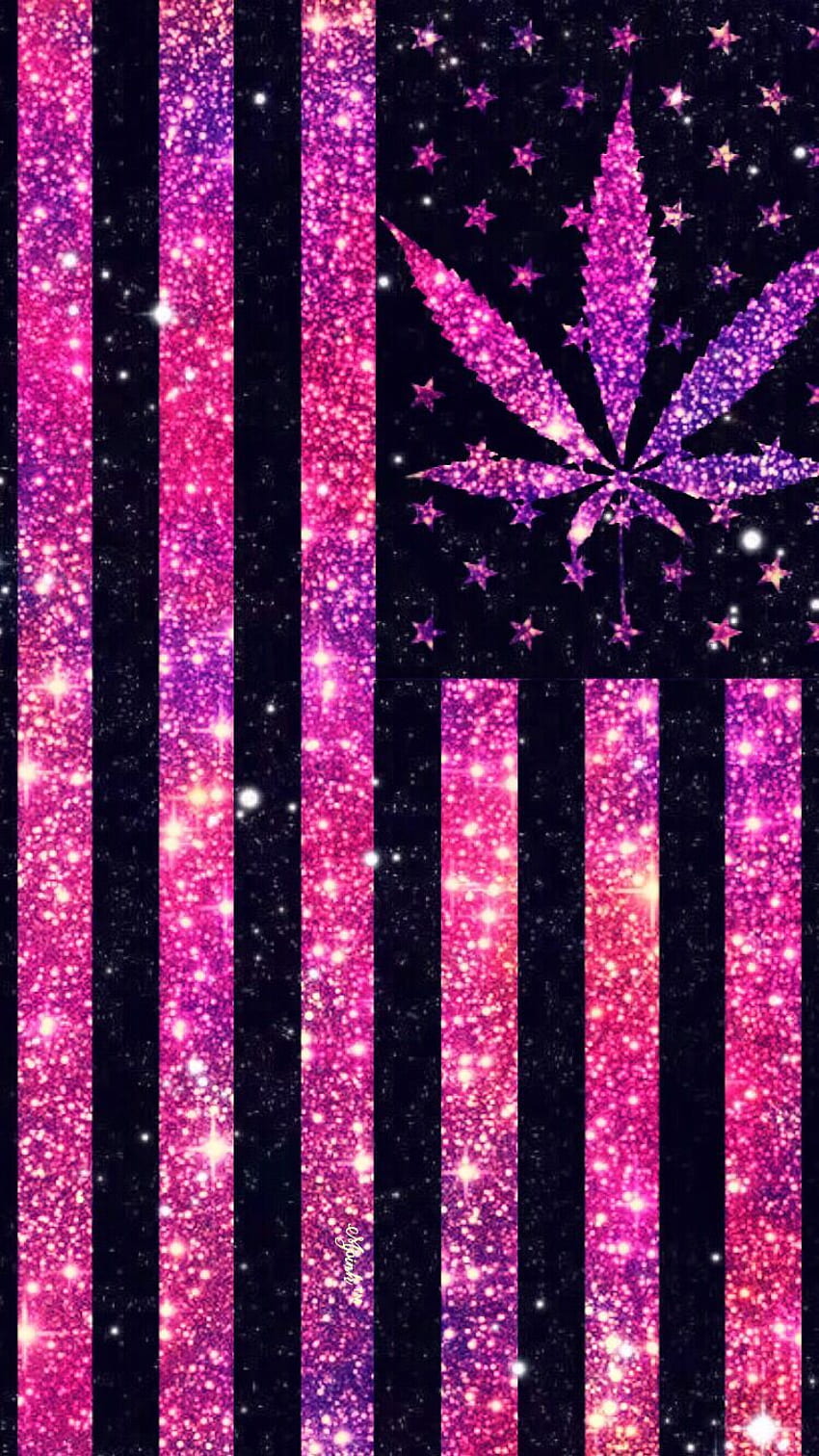 Weed Glitz . My Creations in 2019., Pink Weed HD phone wallpaper