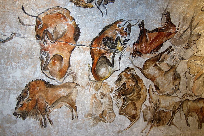 Cinq 5 : Grotte d'Altamira et art rupestre paléolithique du nord de l'Espagne (Santillana Del Mar Espagne), peinture rupestre Fond d'écran HD
