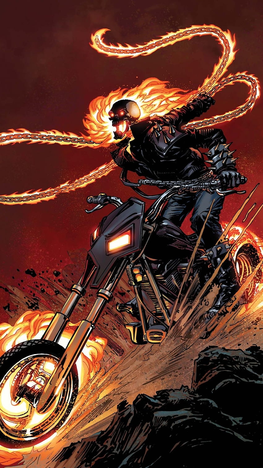 Ghost Rider, Marvel, Ghost Rider Superhéroe fondo de pantalla del teléfono