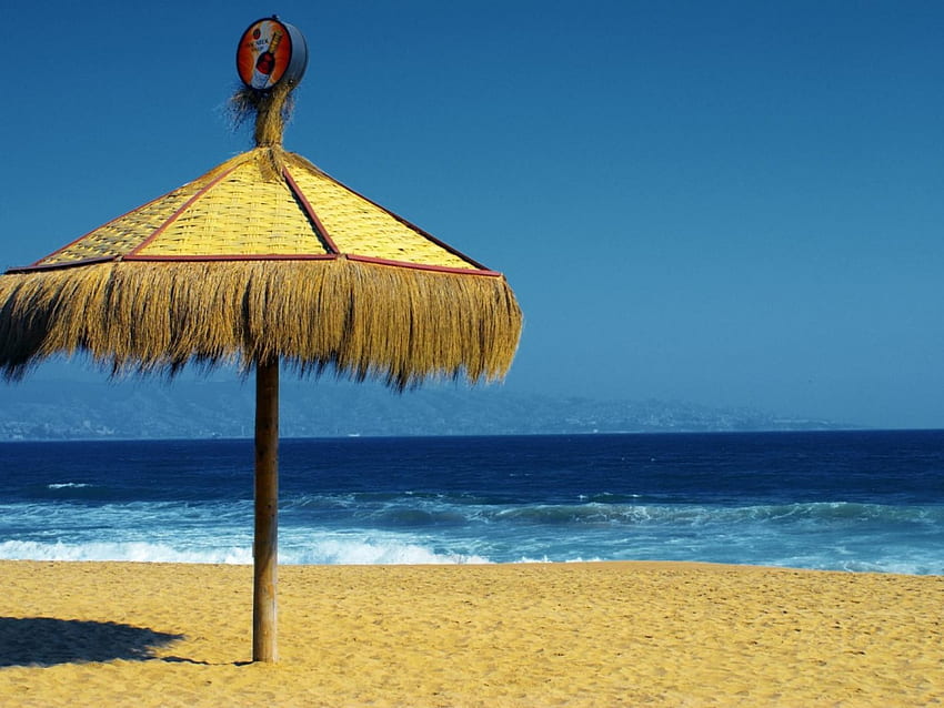 sombrilla de playa, playa, paraguas fondo de pantalla