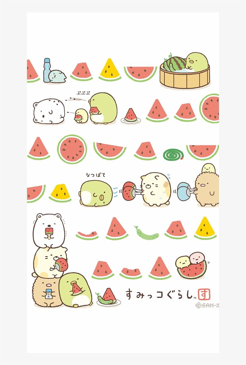 Cute Summer Background - Sumikko Gurashi - PNG HD phone wallpaper