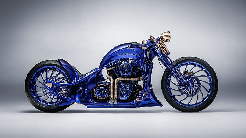 Harley Davidson Diamond Blue Edition Más cara - Harley Davidson Blue Edition - - , Bicicleta azul fondo de pantalla