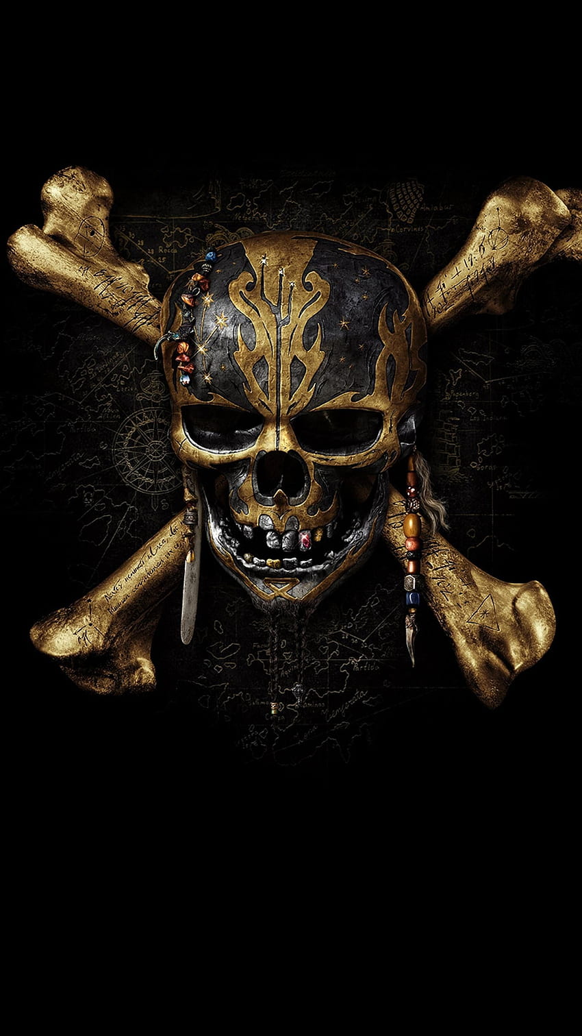 Świeże Piraci z Karaibów 5 Czaszka. Czaszka , Pirackie tatuaże czaszki, Piracka sztuka Tapeta na telefon HD