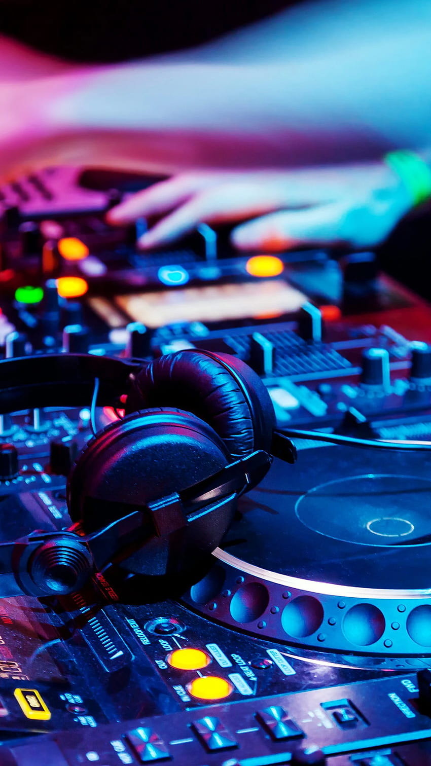 Muzyka DJ Kolorowy Niebieski Fioletowy Czerwony Tapeta na telefon HD