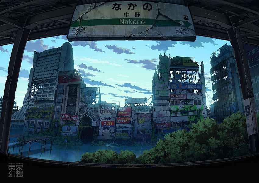Post Apocalyptic Tokyo Art Anime Fre HD wallpaper