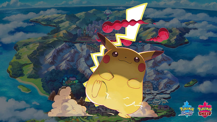 Pokemon Sword and Shield Gigantamax Pikachu. Котка с монокъл HD тапет