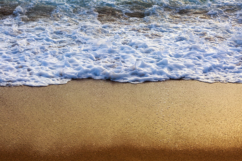 Busa, pantai, ombak lembut Wallpaper HD