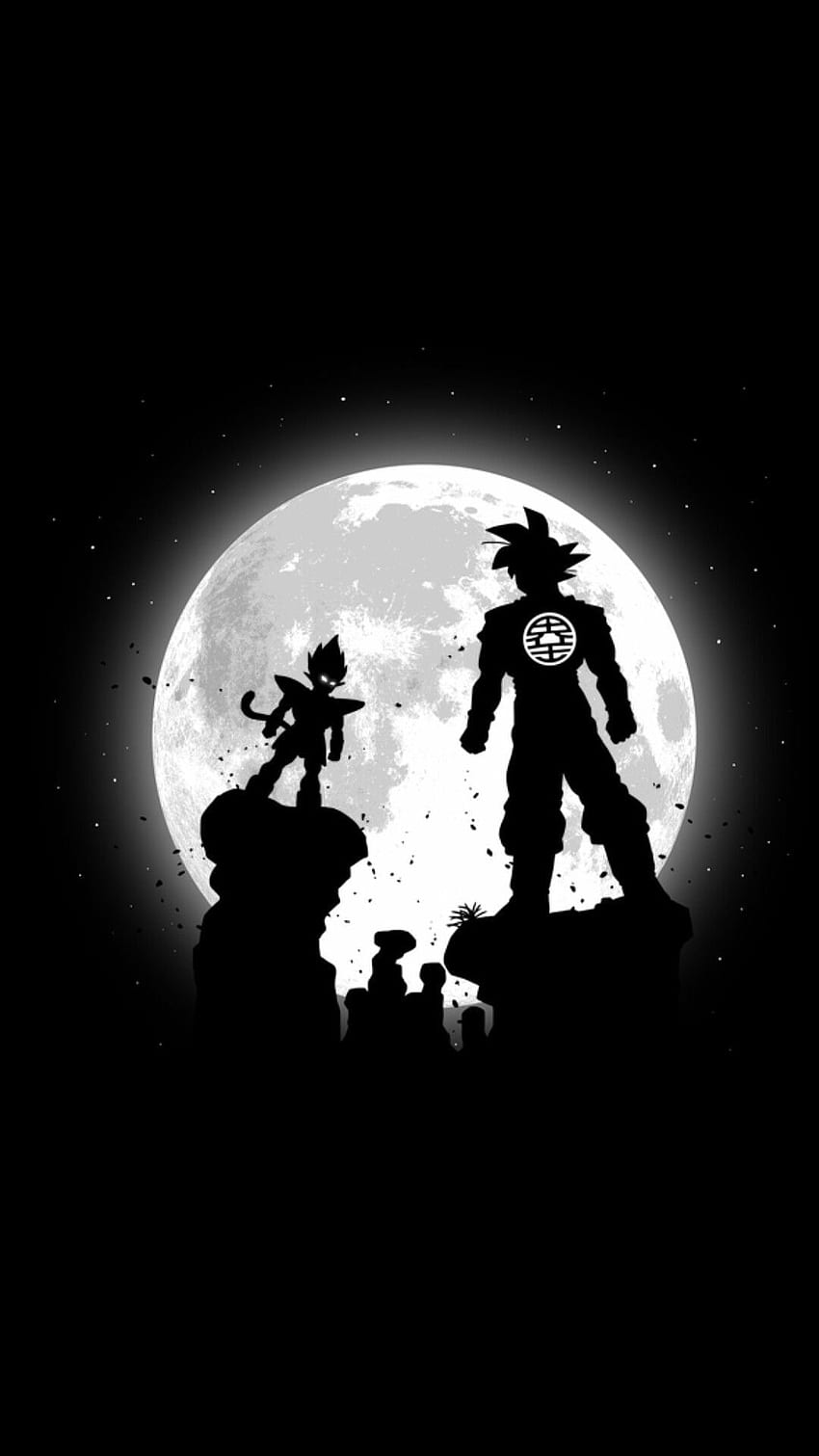 Silhouette Goku ขาวดำ Vegeta vs Goku Black วอลล์เปเปอร์โทรศัพท์ HD