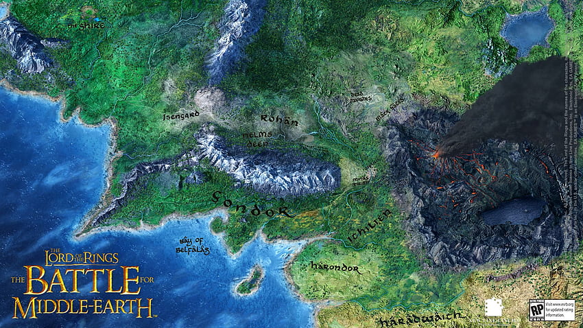 Der Herr der Ringe: Die Schlacht um Mittelerde in Mittelerde-Karte HD-Hintergrundbild