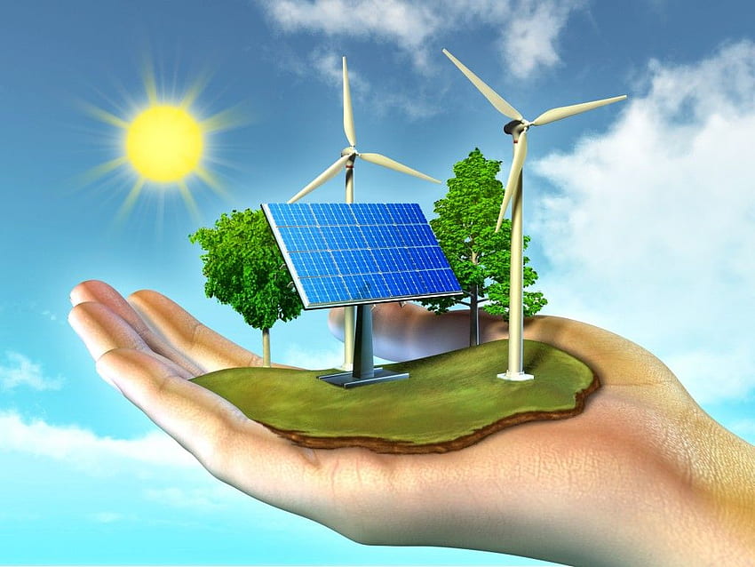 Grüne Energie, erneuerbare Energie HD-Hintergrundbild
