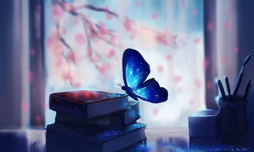 Magia, Arte, Libros, Deslumbramiento, Mariposa fondo de pantalla