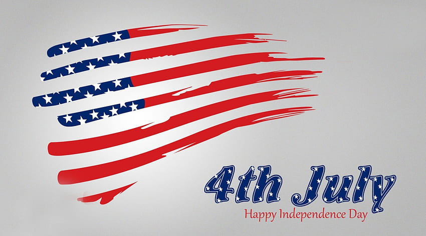Happy-Independance-Day-America, White, Blue, 4th, Red HD wallpaper