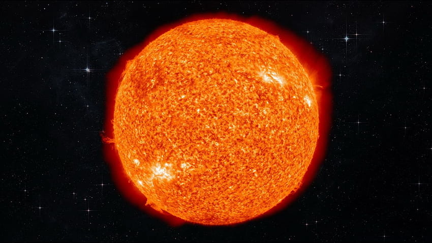 Nature space universe outer stars sun fire flames color bright heat molten lava spots orange . HD wallpaper