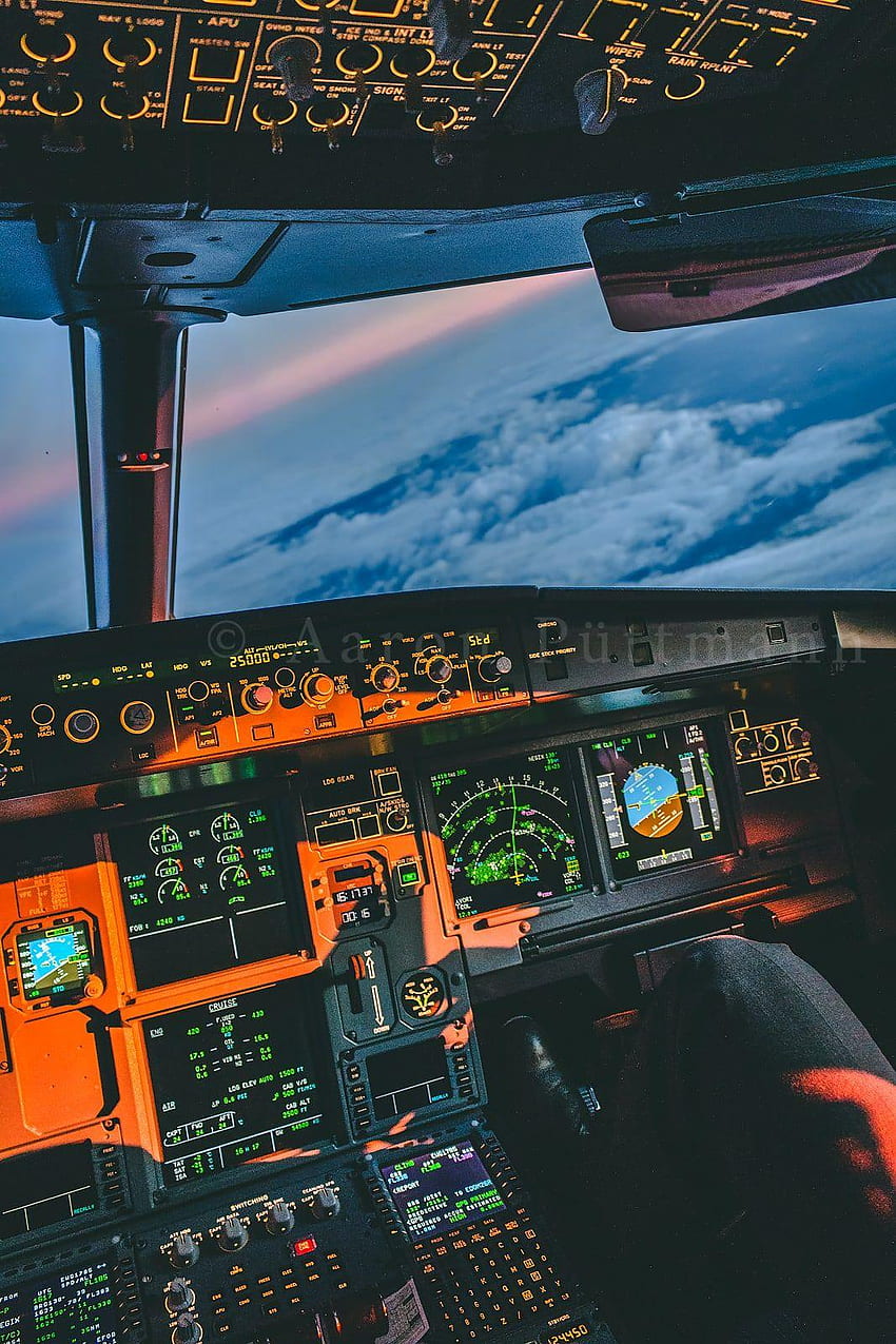 Flugzeug-Cockpit, Fluglotse HD-Handy-Hintergrundbild